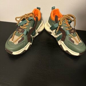 RK Green and Orange Men’s Sneakers